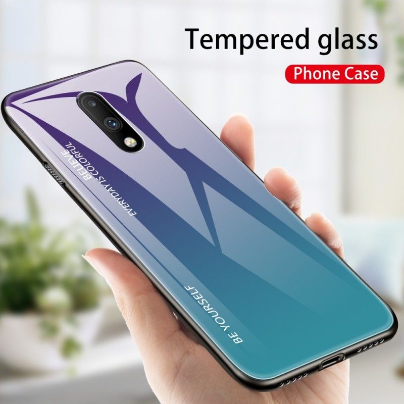 Hoesje voor OnePlus 7 Groen Rood Gegalvaniseerde Kleur