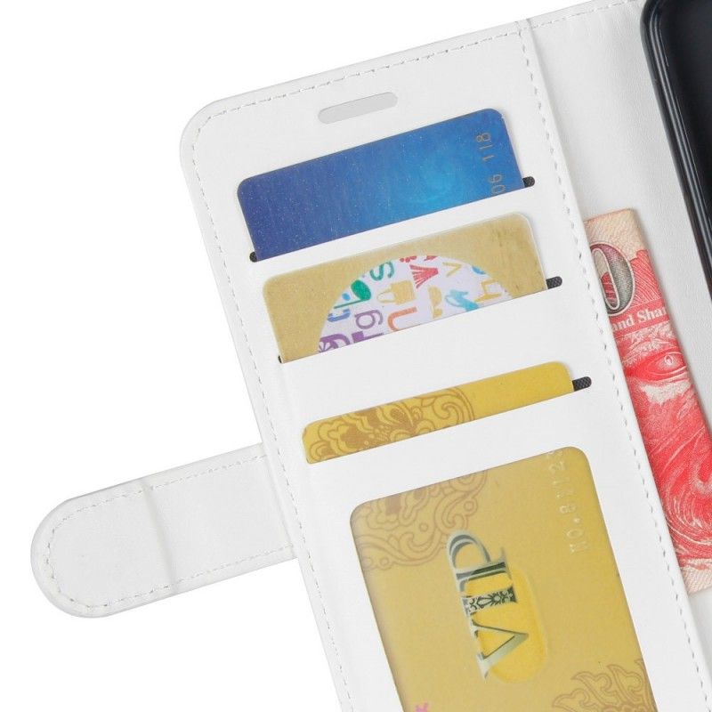 Leren Hoesje voor OnePlus 7 Wit Zwart High-End Kunstleer