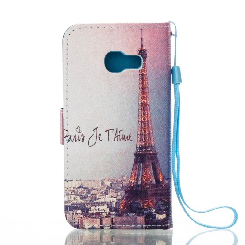 Cover Folio-hoesje Samsung Galaxy A3 2017 Telefoonhoesje Parijs Ik Hou Van Je
