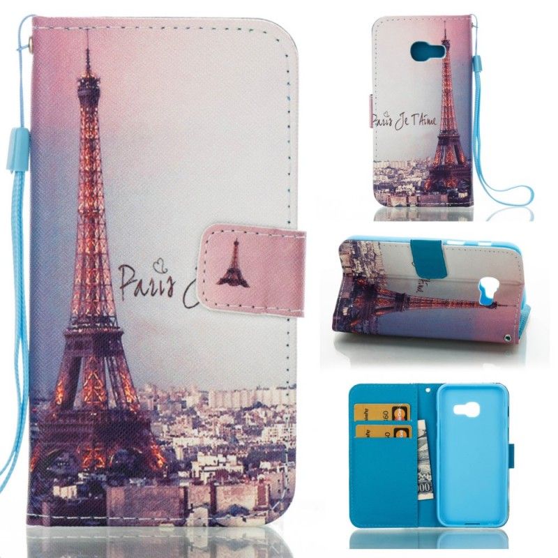 Cover Folio-hoesje Samsung Galaxy A3 2017 Telefoonhoesje Parijs Ik Hou Van Je