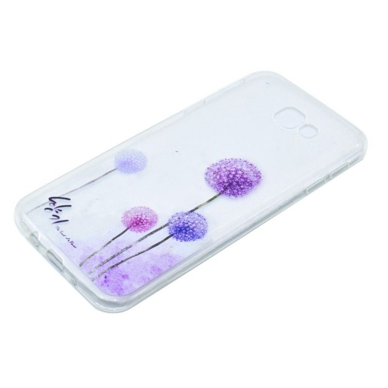 Hoesje Samsung Galaxy A3 2017 Telefoonhoesje Transparant Gekleurde Paardenbloemen