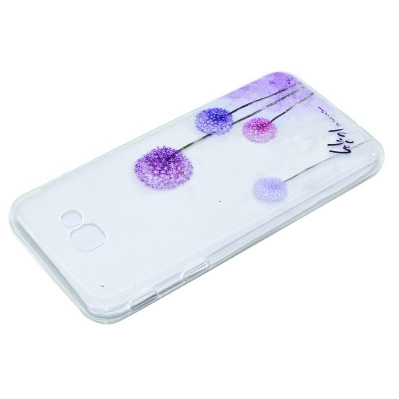 Hoesje Samsung Galaxy A3 2017 Telefoonhoesje Transparant Gekleurde Paardenbloemen