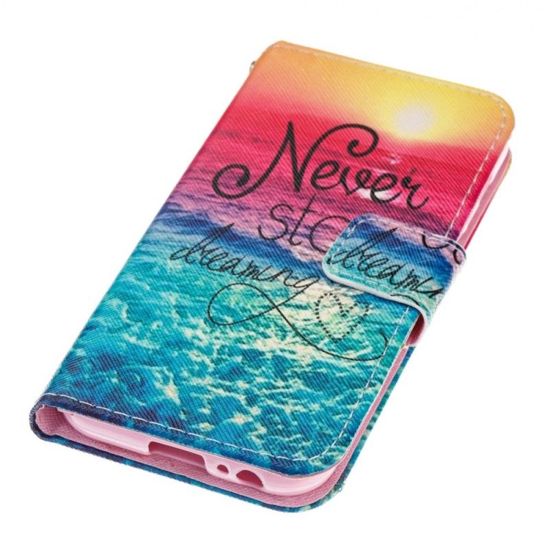 Leren Hoesje Samsung Galaxy A3 2017 Telefoonhoesje Stop Nooit Met Dromen