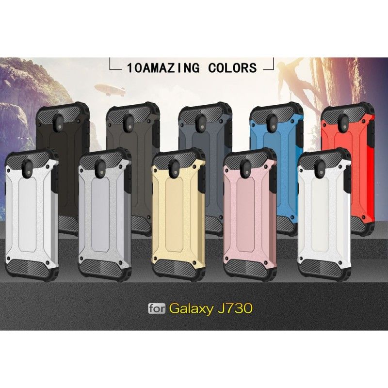 Case Hoesje Samsung Galaxy J7 2017 Wit Zwart Telefoonhoesje Overlevende