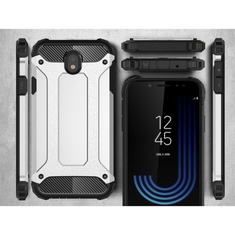 Case Hoesje Samsung Galaxy J7 2017 Wit Zwart Telefoonhoesje Overlevende