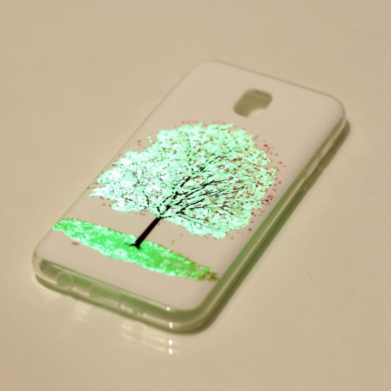 Hoesje voor Samsung Galaxy J7 2017 Fluorescerende Bloeiende Boom