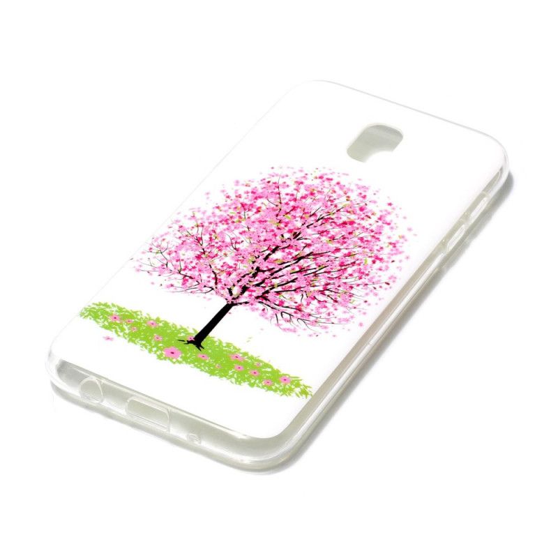 Hoesje voor Samsung Galaxy J7 2017 Fluorescerende Bloeiende Boom