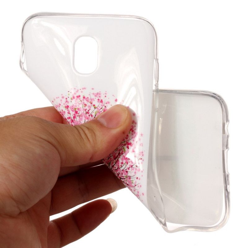 Hoesje voor Samsung Galaxy J7 2017 Fluorescerende Bloeiende Boom