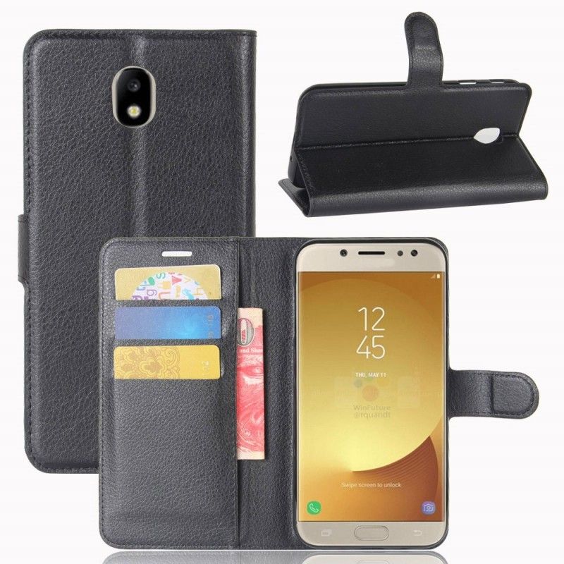 Leren Hoesje Samsung Galaxy J7 2017 Rood Klassiek