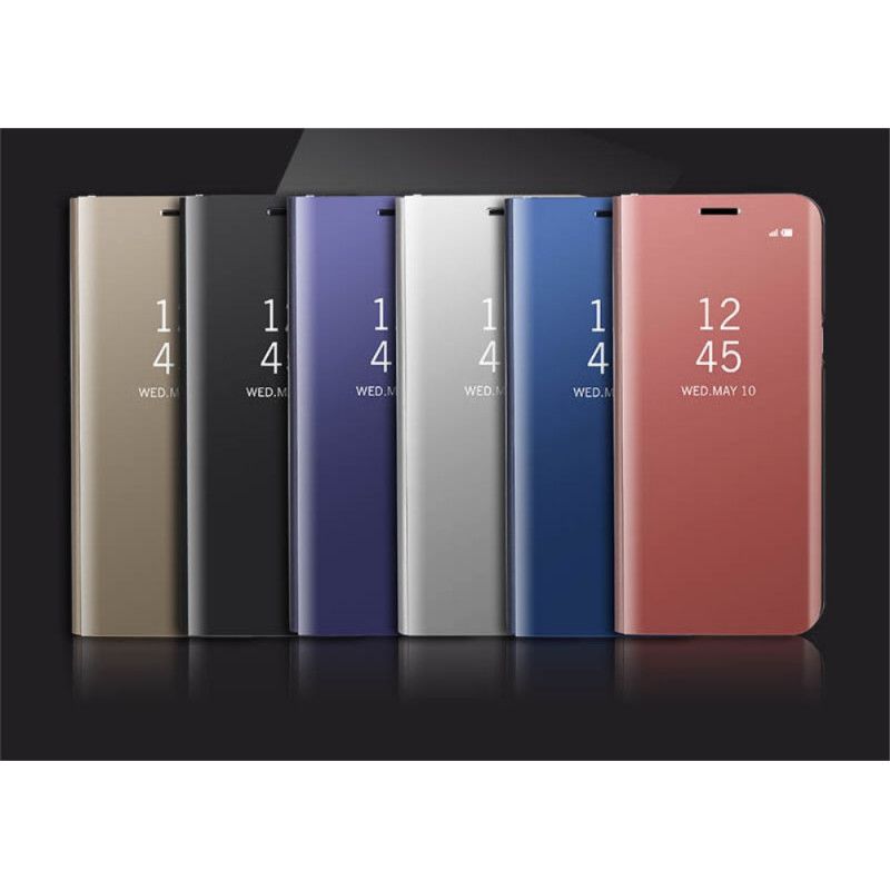 Zichtafdekking Samsung Galaxy J7 2017 Lichtblauw Zwart Spiegel En Leereffect