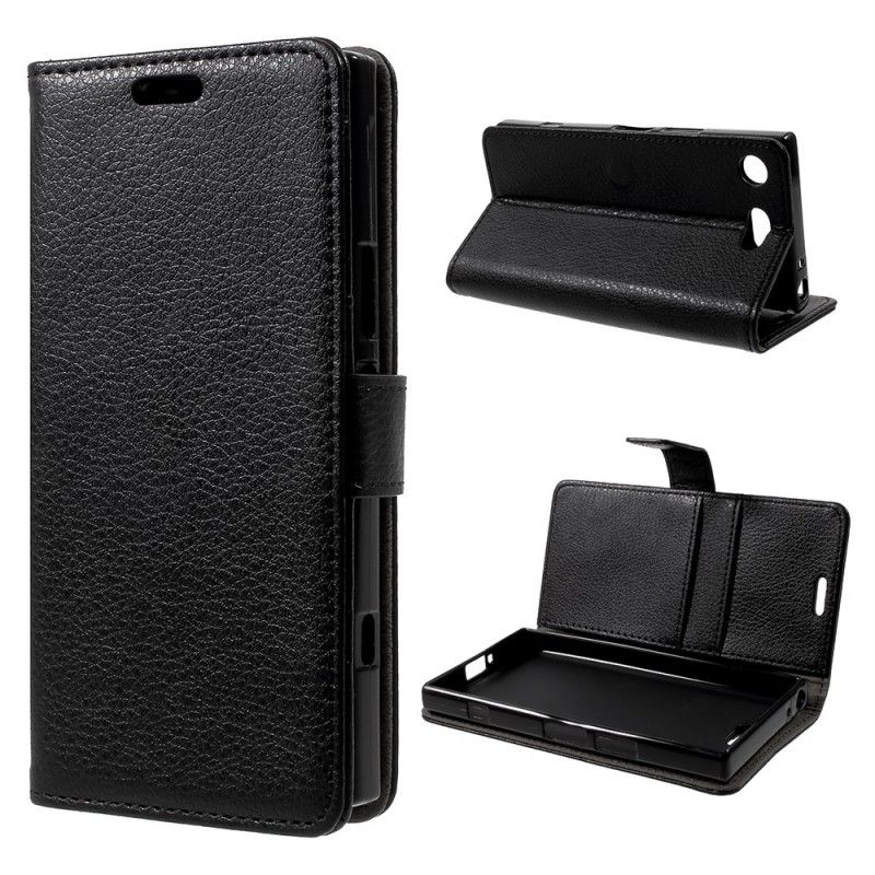 Leren Hoesje voor Sony Xperia XZ1 Compact Wit Krokodillenhuideffect