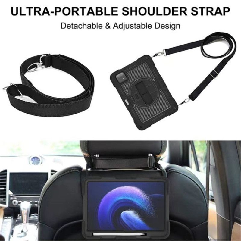 Cover Hoesje Xiaomi Pad 6 Telefoonhoesje Ultra-resistent Met Schouderriem