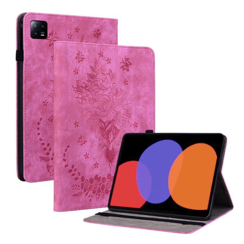 Cover Xiaomi Pad 6 Roze Leerlook