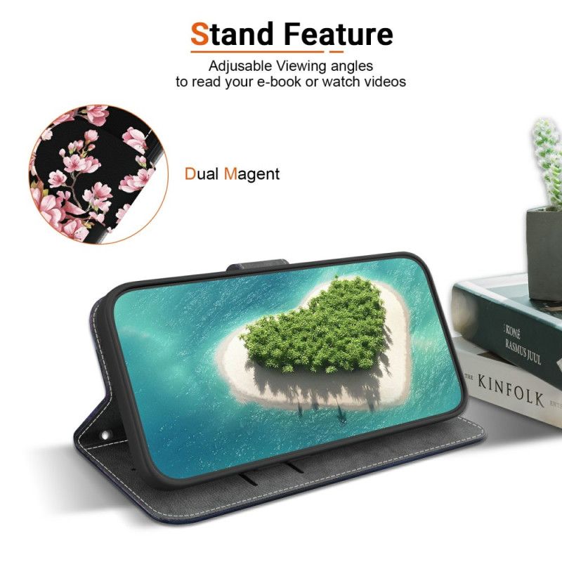 Flip Case Leren Xiaomi Redmi Note 15 5g Pruimenbloesem