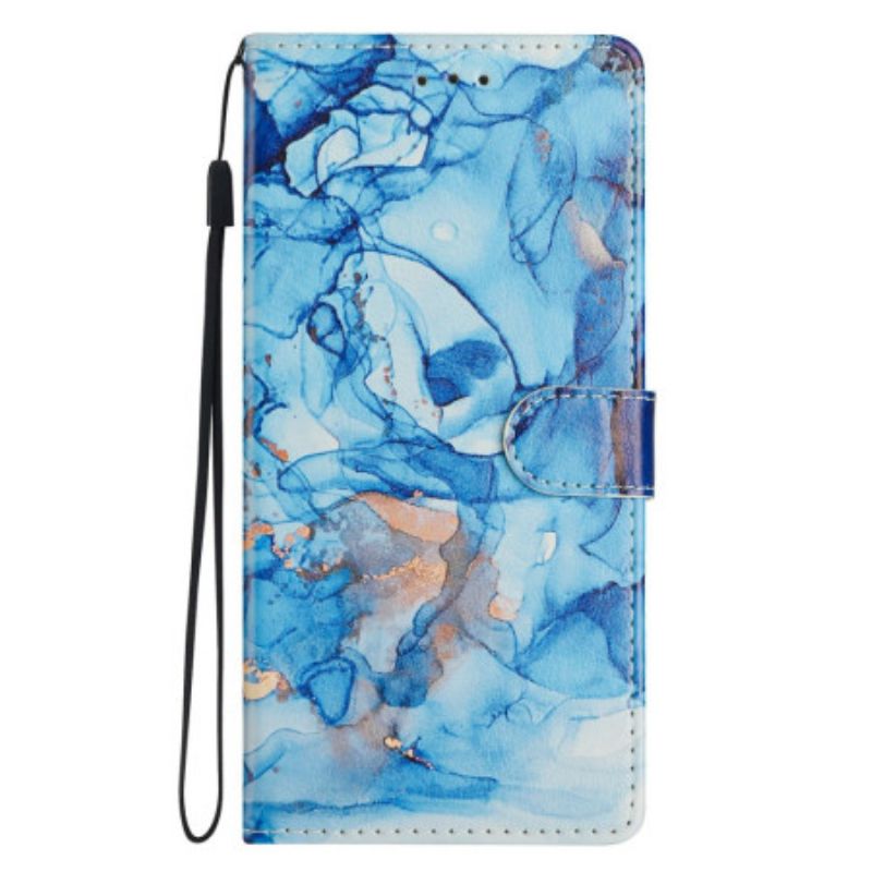 Folio-hoesje Xiaomi Redmi Note 15 5g Blauw Marmer