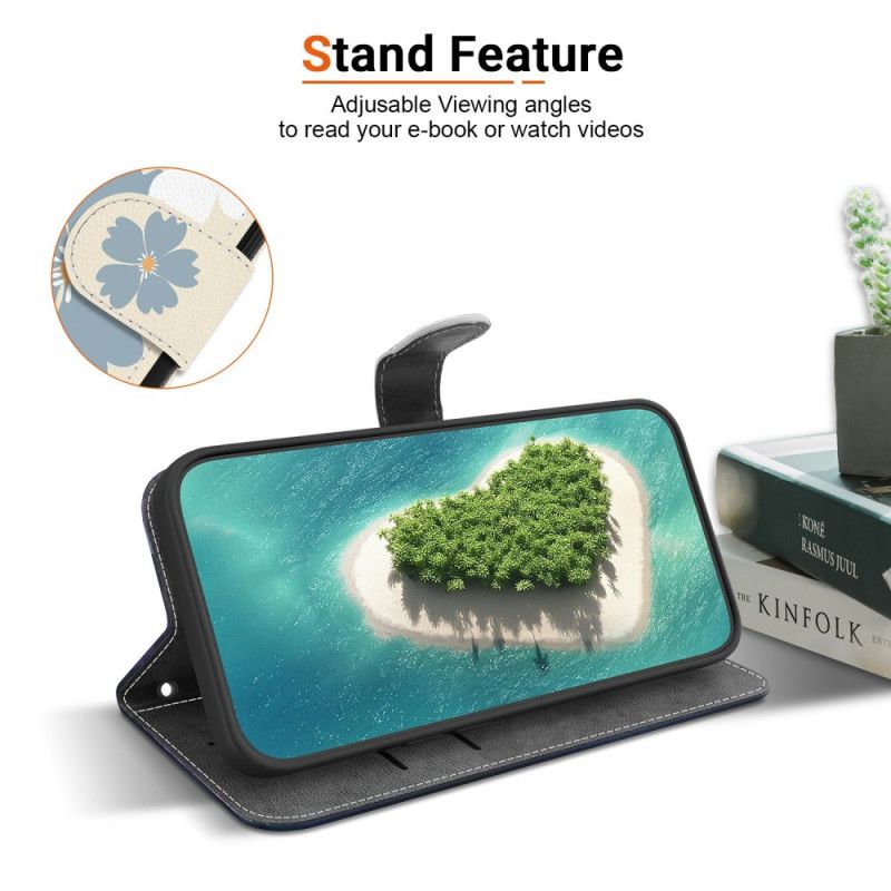 Folio-hoesje Xiaomi Redmi Note 15 5g Telefoonhoesje Blauwe Madeliefjes