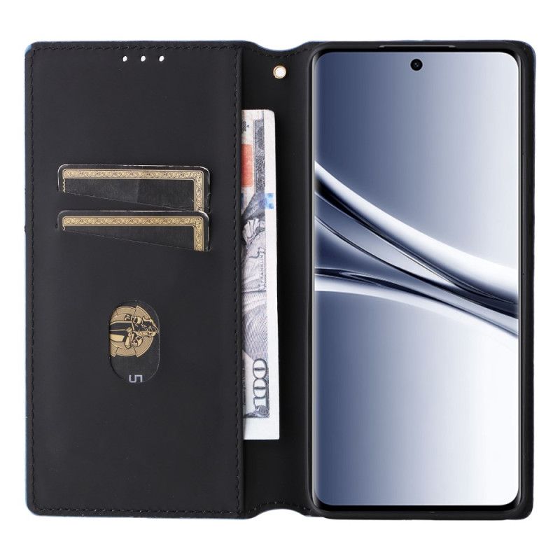 Folio-hoesje Xiaomi Redmi Note 15 5g Telefoonhoesje Gegraveerd Diamantpatroon