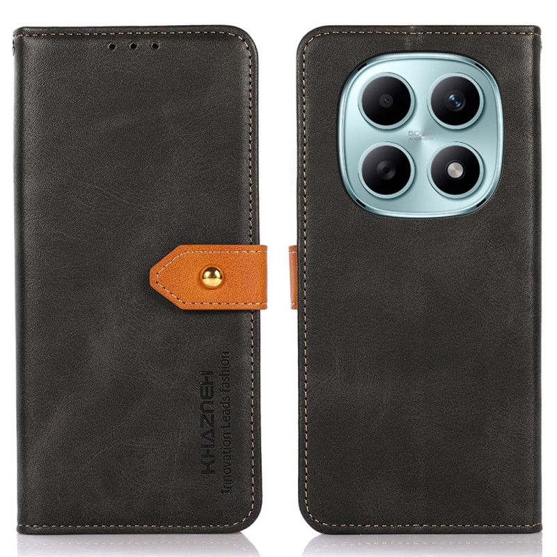 Folio-hoesje Xiaomi Redmi Note 15 5g Telefoonhoesje Gouden Sluiting Khazneh