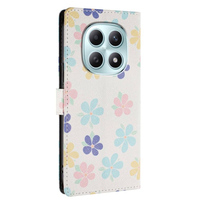 Folio-hoesje Xiaomi Redmi Note 15 5g Telefoonhoesje Kleurrijke Bloemen