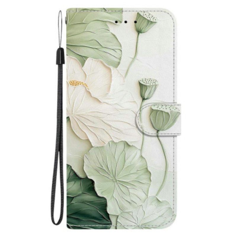 Folio-hoesje Xiaomi Redmi Note 15 5g Telefoonhoesje Lotus Patroon