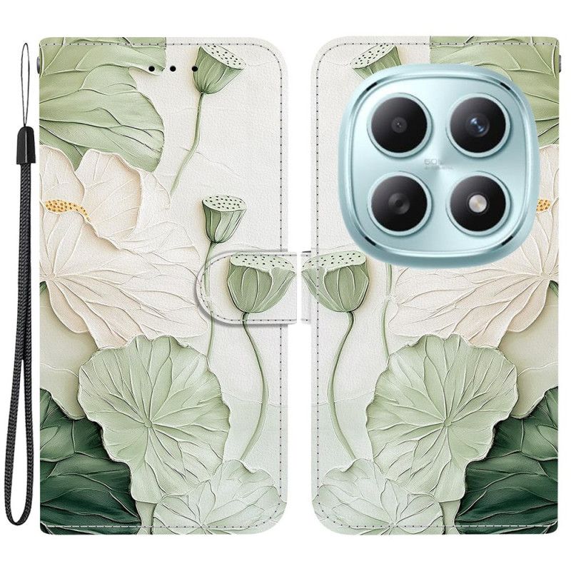 Folio-hoesje Xiaomi Redmi Note 15 5g Telefoonhoesje Lotus Patroon