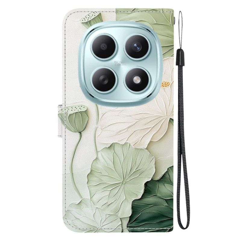 Folio-hoesje Xiaomi Redmi Note 15 5g Telefoonhoesje Lotus Patroon