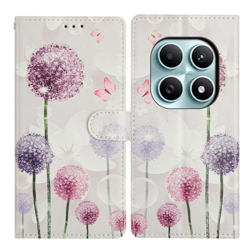 Folio-hoesje Xiaomi Redmi Note 15 5g Telefoonhoesje Paardenbloempatroon