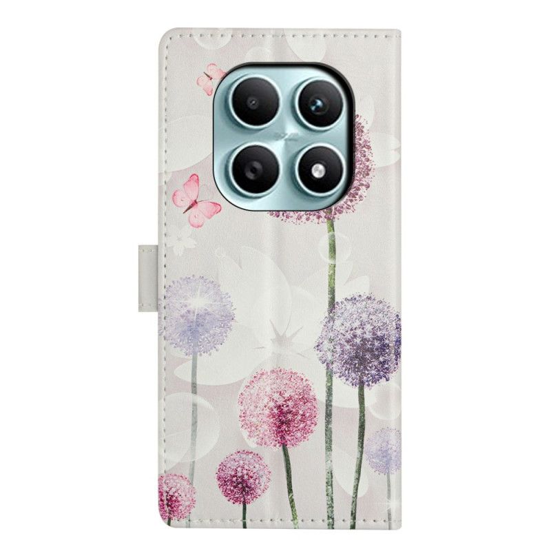 Folio-hoesje Xiaomi Redmi Note 15 5g Telefoonhoesje Paardenbloempatroon