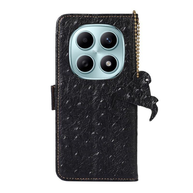 Folio-hoesje Xiaomi Redmi Note 15 5g Telefoonhoesje Rfid-blokkering En Echt Leer