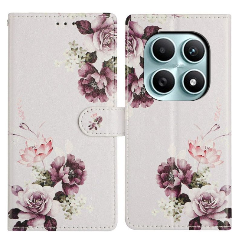 Folio-hoesje Xiaomi Redmi Note 15 5g Telefoonhoesje Rozenkruispatroon