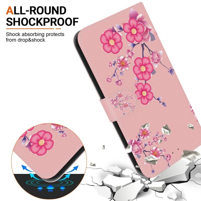 Folio-hoesje Xiaomi Redmi Note 15 5g Telefoonhoesje Sakura-patroon