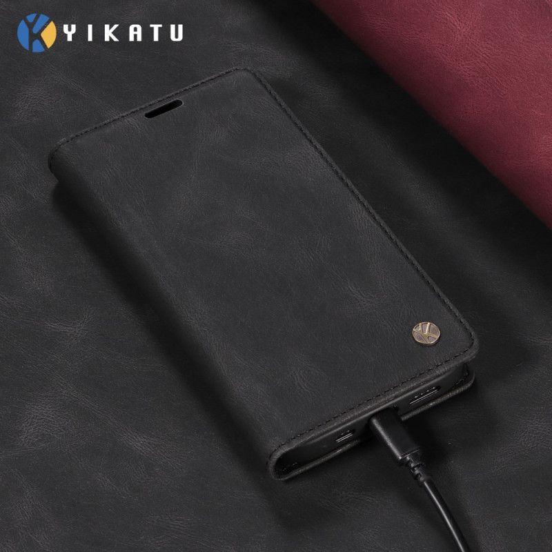 Folio-hoesje Xiaomi Redmi Note 15 5g Telefoonhoesje Yikatu Suède-effect