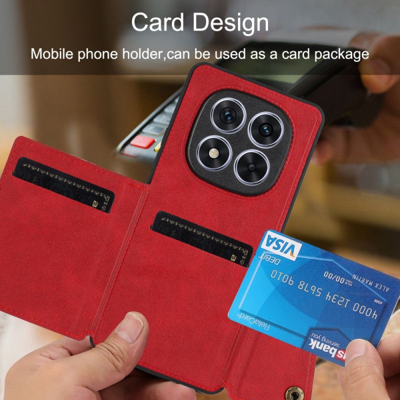 Hoesje Xiaomi Redmi Note 15 5g Kaarthouder En Geïntegreerde Standaard Bescherming Hoesje