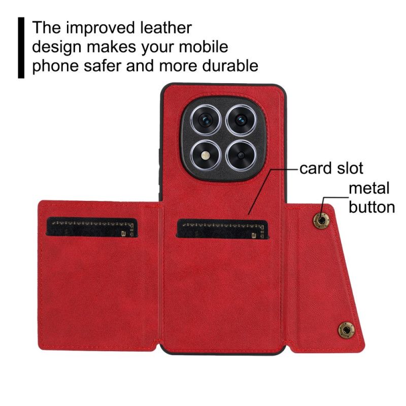 Hoesje Xiaomi Redmi Note 15 5g Kaarthouder En Geïntegreerde Standaard Bescherming Hoesje