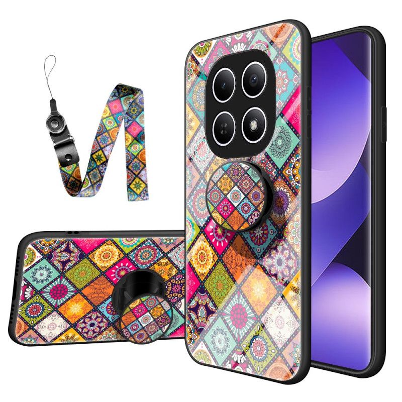 Hoesje Xiaomi Redmi Note 15 5g Patchwork Standaard En Riem Bescherming Hoesje