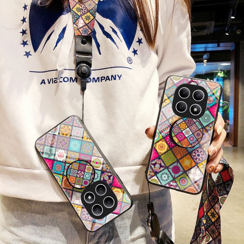 Hoesje Xiaomi Redmi Note 15 5g Patchwork Standaard En Riem Bescherming Hoesje