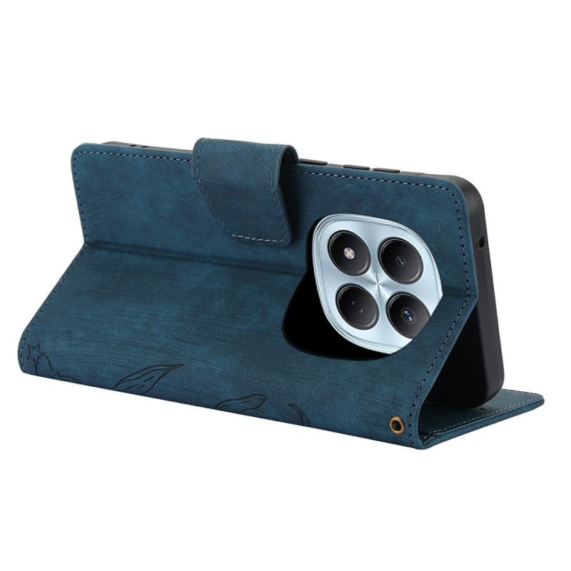 Leren Hoesje Voor Xiaomi Redmi Note 15 5g Bloemen En Vlinders