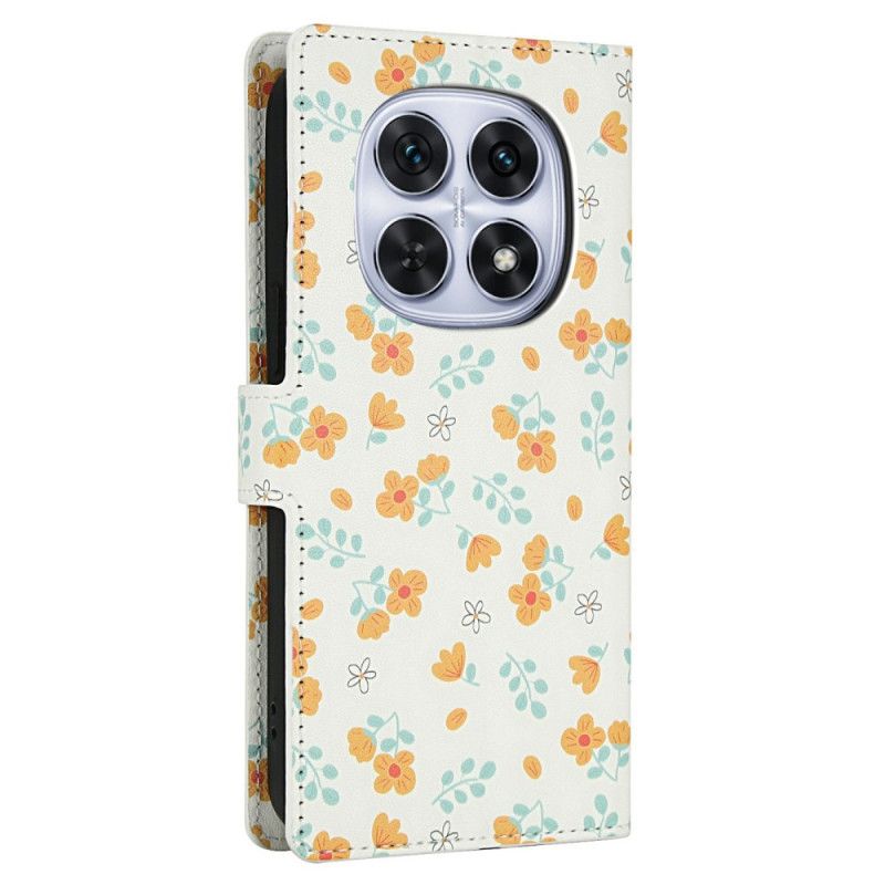 Leren Hoesje Voor Xiaomi Redmi Note 15 5g Bloemenbandje