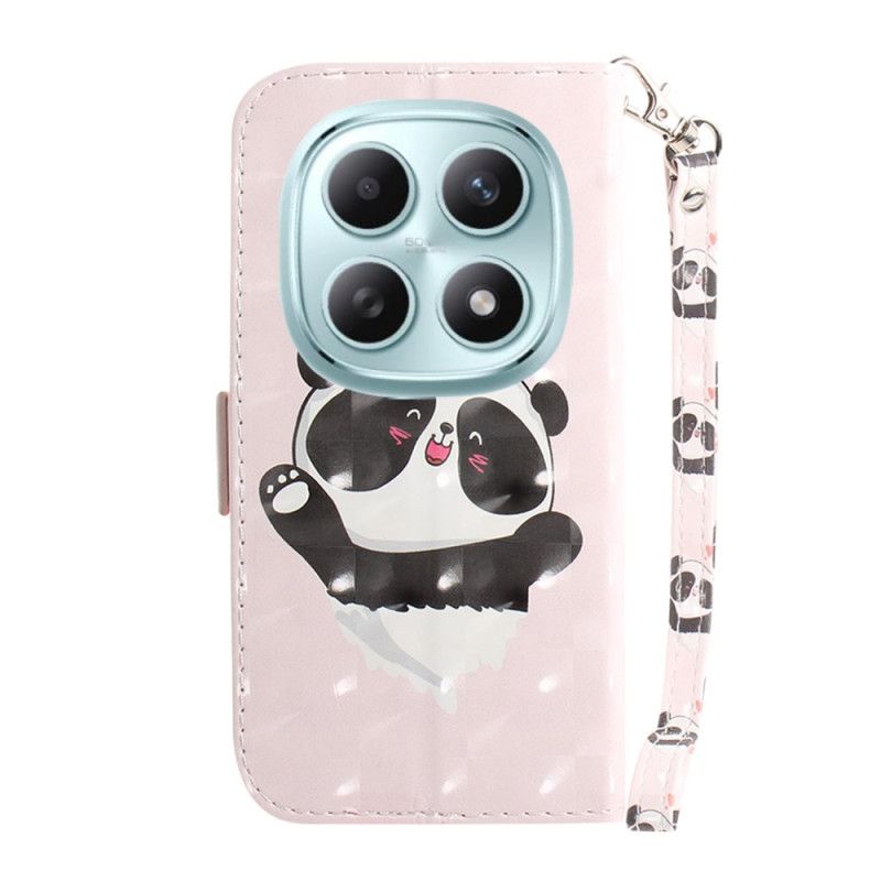 Leren Hoesje Voor Xiaomi Redmi Note 15 5g Liefdespanda Met Koord