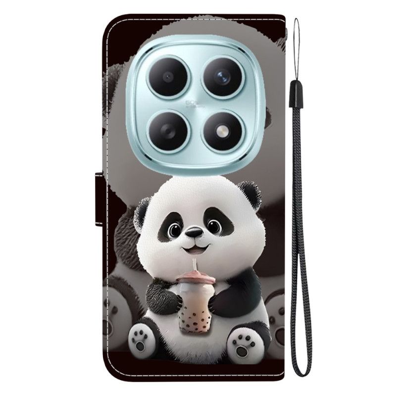 Leren Hoesje Voor Xiaomi Redmi Note 15 5g Panda Melkthee