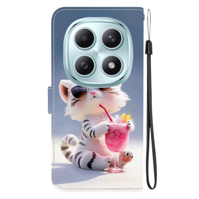 Leren Hoesje Xiaomi Redmi Note 15 5g Coole Kat Bescherming Hoesje