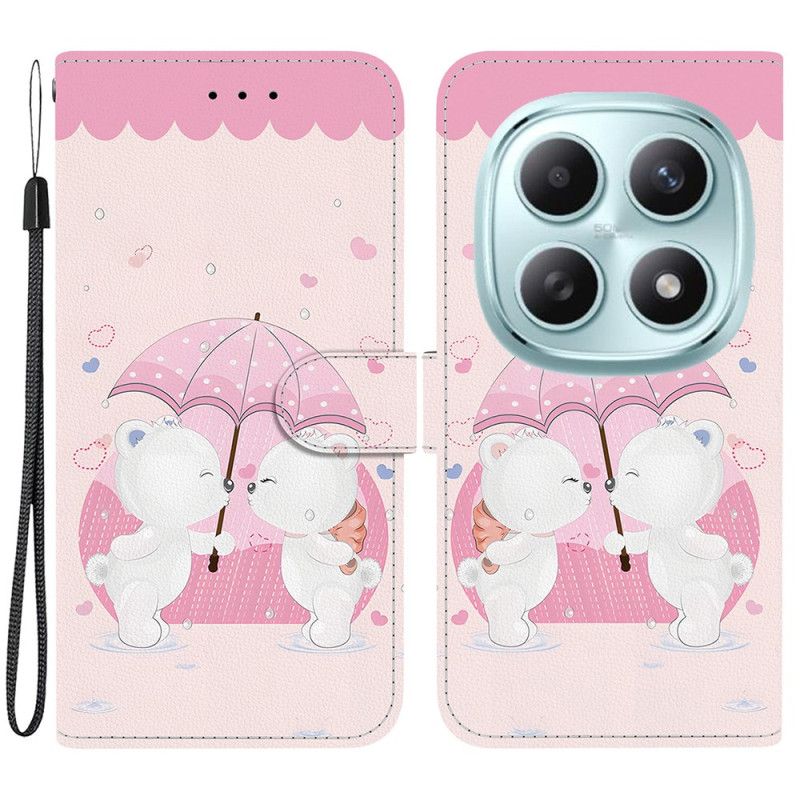 Leren Hoesje Xiaomi Redmi Note 15 5g Paar Beren Bescherming Hoesje