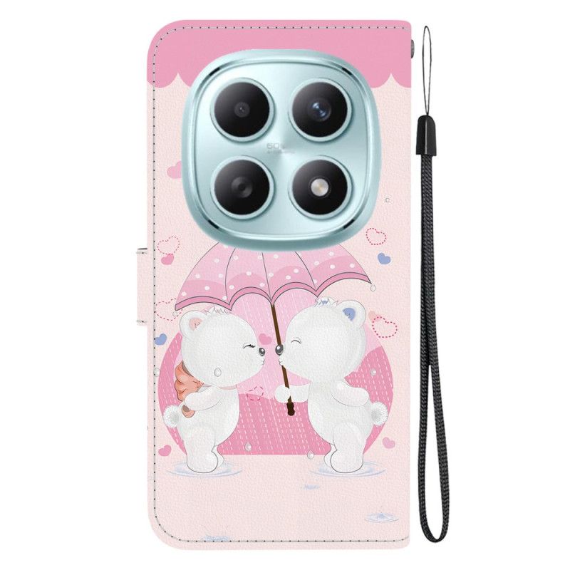 Leren Hoesje Xiaomi Redmi Note 15 5g Paar Beren Bescherming Hoesje