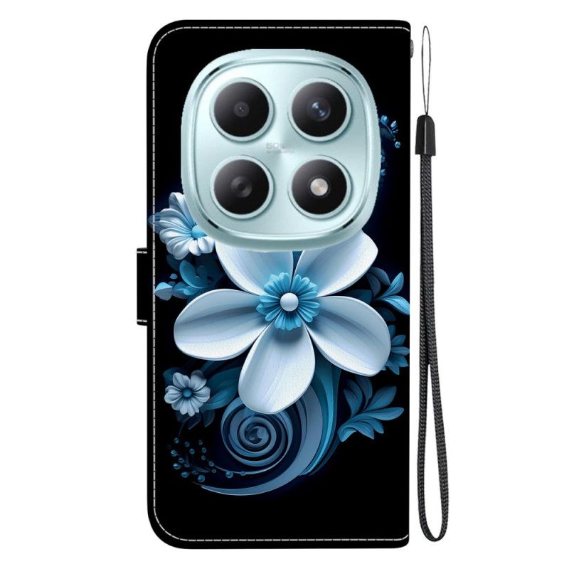 Leren Hoesje Xiaomi Redmi Note 15 5g Zwarte Orchidee Bescherming Hoesje