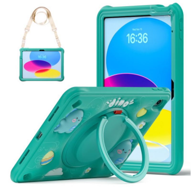 Cover Hoesje iPad (2025) Telefoonhoesje Meerlaags Met Schouderband