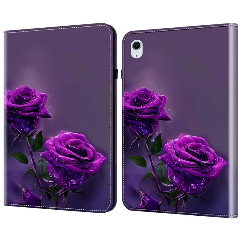 Cover iPad (2025) Paarse Rozen