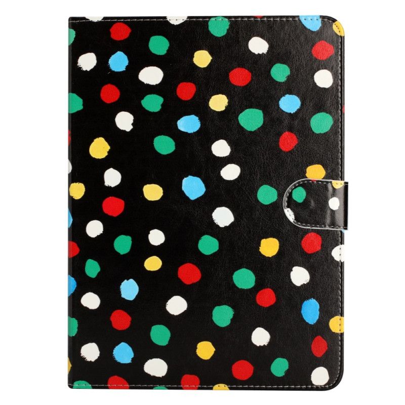 Flip Case Leren iPad (2025) Polka Dots