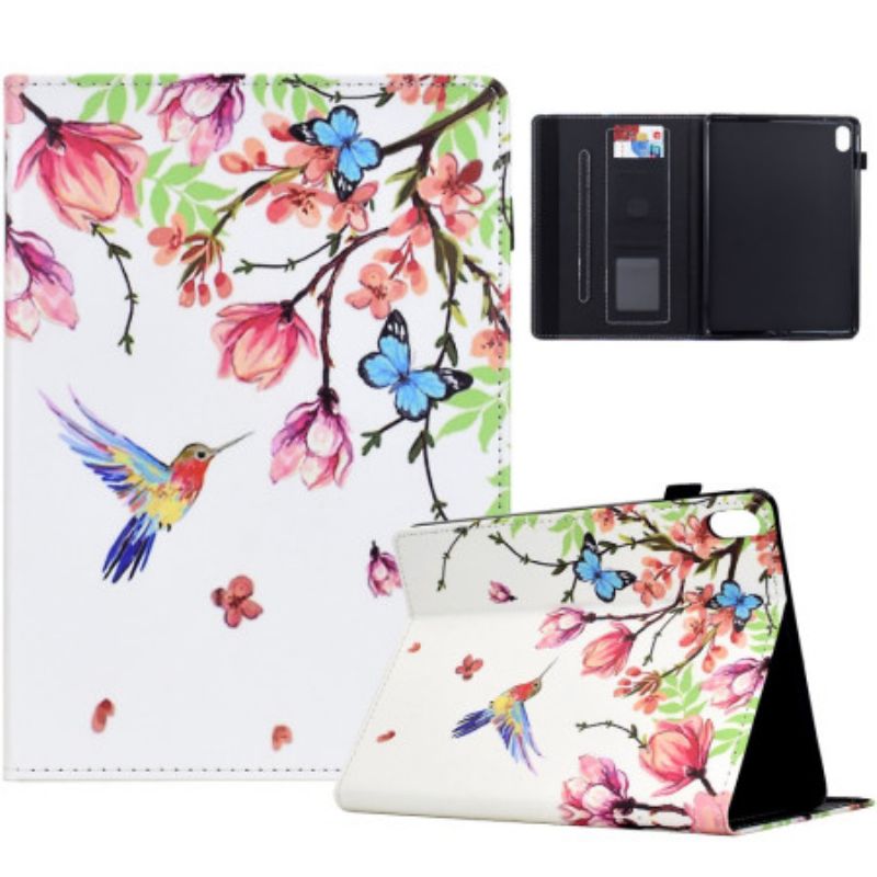 Hoesje Case iPad (2025) Bloemen- En Vogelpatroon