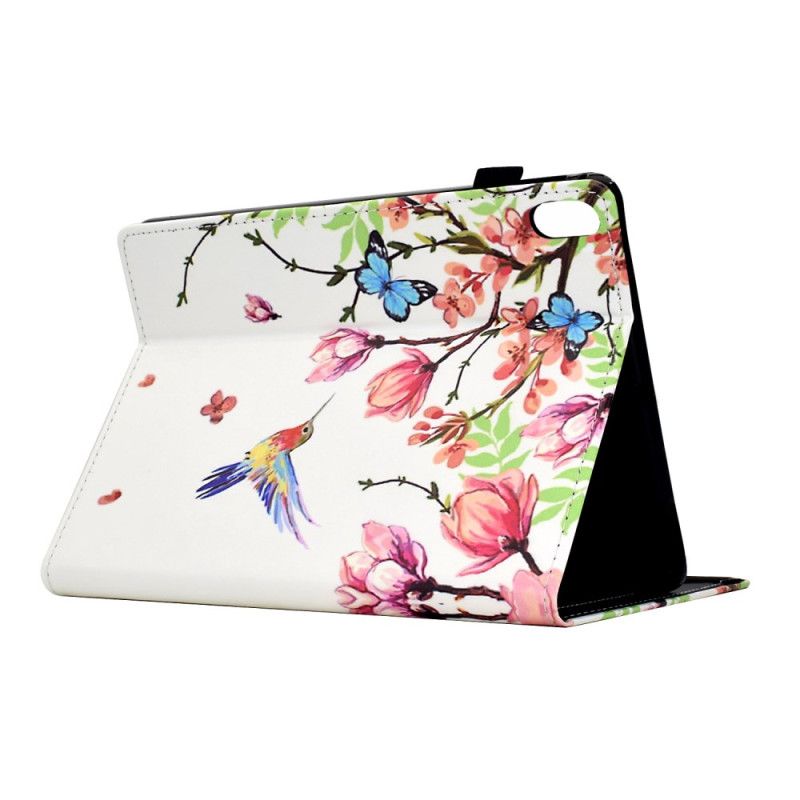 Hoesje Case iPad (2025) Bloemen- En Vogelpatroon