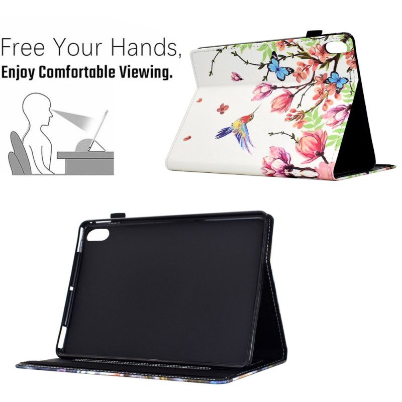 Hoesje Case iPad (2025) Bloemen- En Vogelpatroon